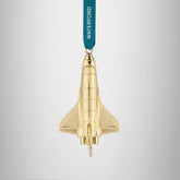 Christmas Rocketship Golden Ornament
